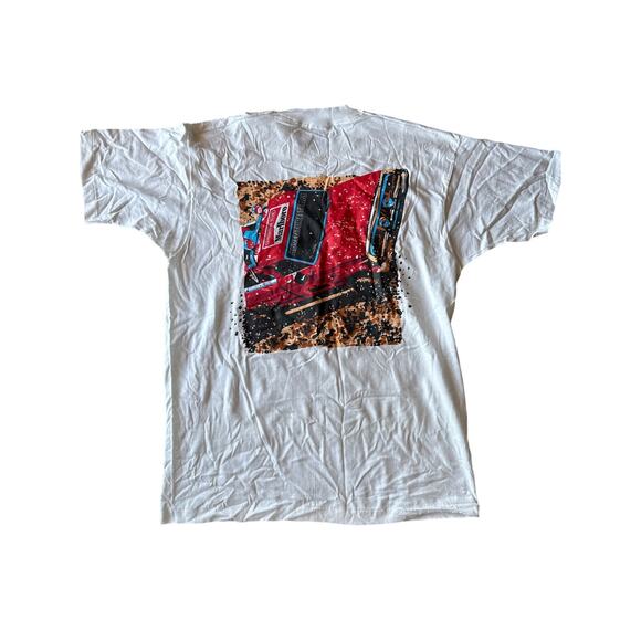 Vintage Marlboro Adventure Team 4x4 White USA Made Single Stitch XL Pocket Tee - Picture 1 of 8